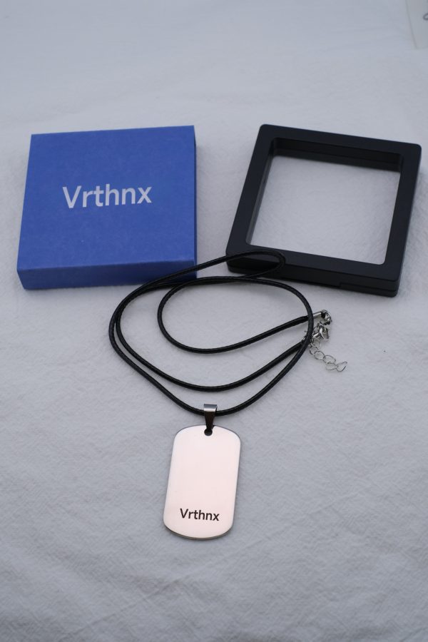 Vrthnx Necklaces, men s hang tag necklace pendant stainless steel chain on Sale