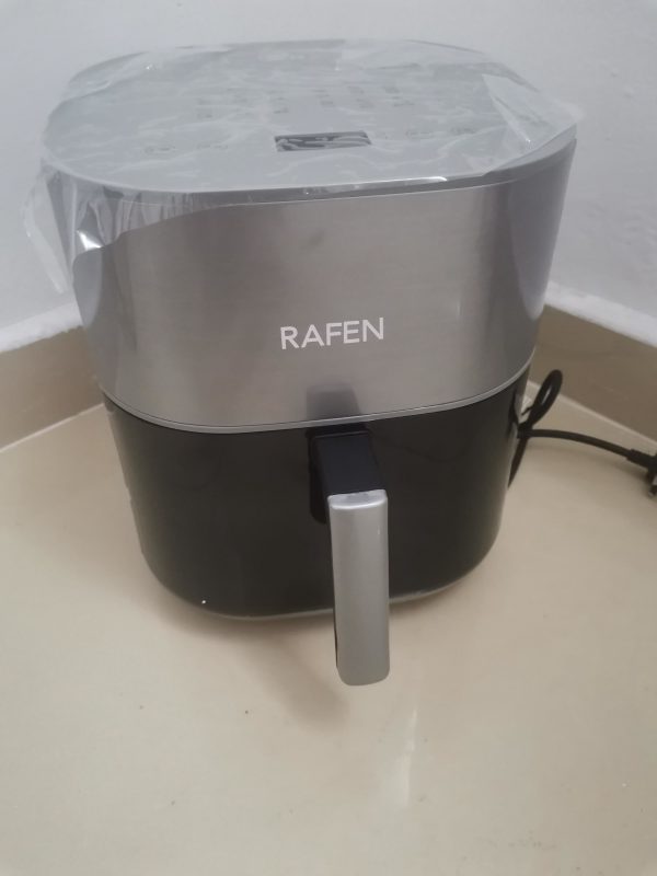 RAFEN Air fryer, space saving, non stick and dishwasher safe basket, stainless steel Discount