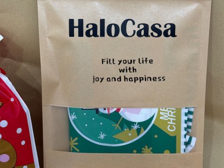 HaloCasa Festive Christmas Gift Bags Set - 50 Bags in 5 Assorted Designs (23 x 13 cm) Online now