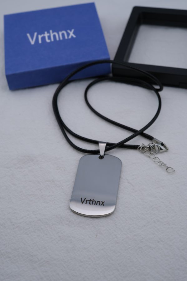 Vrthnx Necklaces, men s hang tag necklace pendant stainless steel chain on Sale