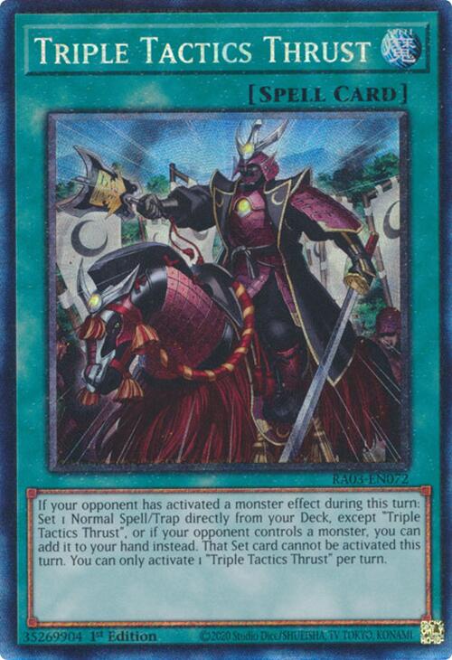 Triple Tactics Thrust (CR) [RA03-EN072] Prismatic Collector s Rare on Sale