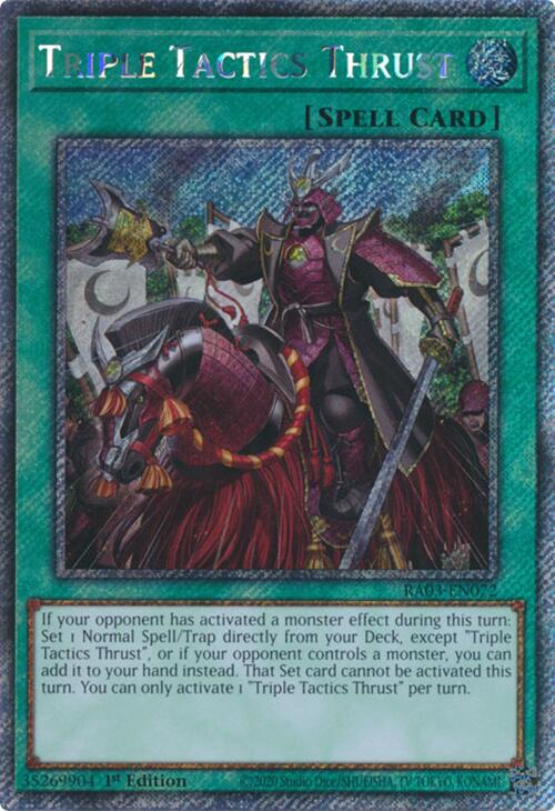 Triple Tactics Thrust (Platinum Secret Rare) [RA03-EN072] Platinum Secret Rare on Sale