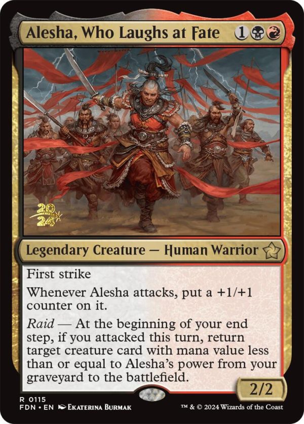 Alesha, Who Laughs at Fate [Foundations Prerelease Promos] Supply