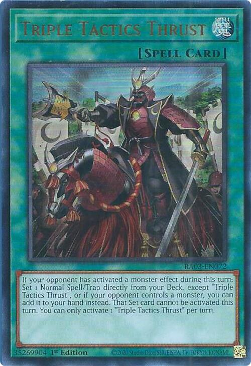 Triple Tactics Thrust (UR) [RA03-EN072] Ultra Rare For Cheap