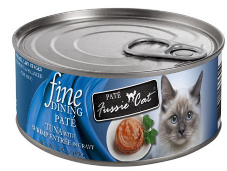 Fussie Cat Fine Dining - Pate - Tuna with Shrimp Entree in gravy Canned Cat Food Fashion