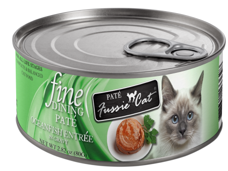 Fussie Cat Fine Dining - Pate - Oceanfish Entree in gravy Canned Cat Food Cheap