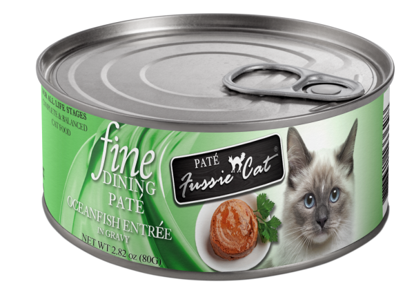 Fussie Cat Fine Dining - Pate - Oceanfish Entree in gravy Canned Cat Food Cheap