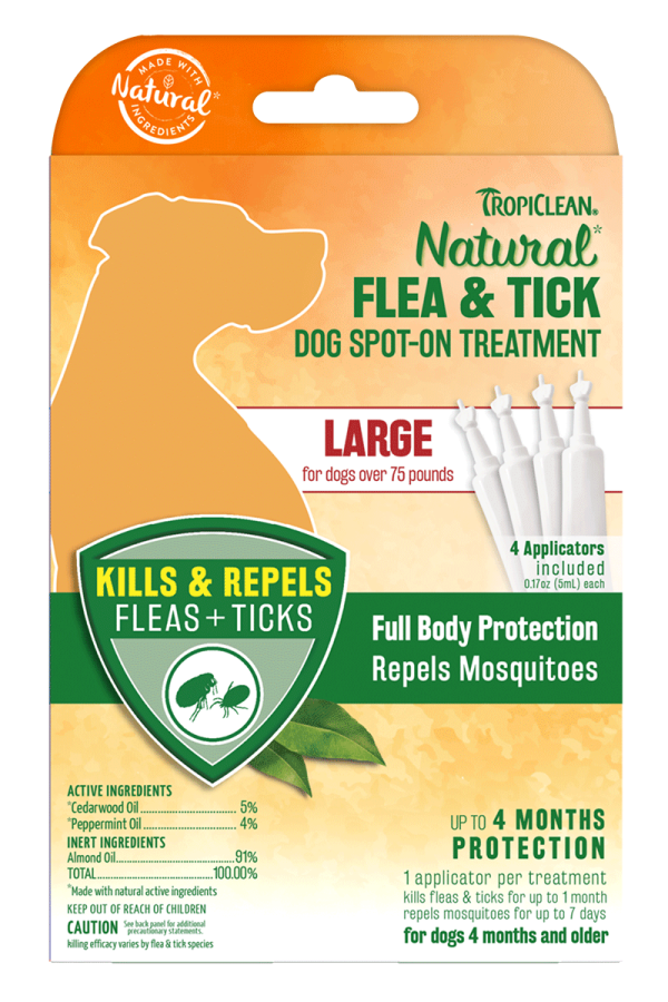 TropiClean Natural Flea & Tick Spot-On Treatment For Discount