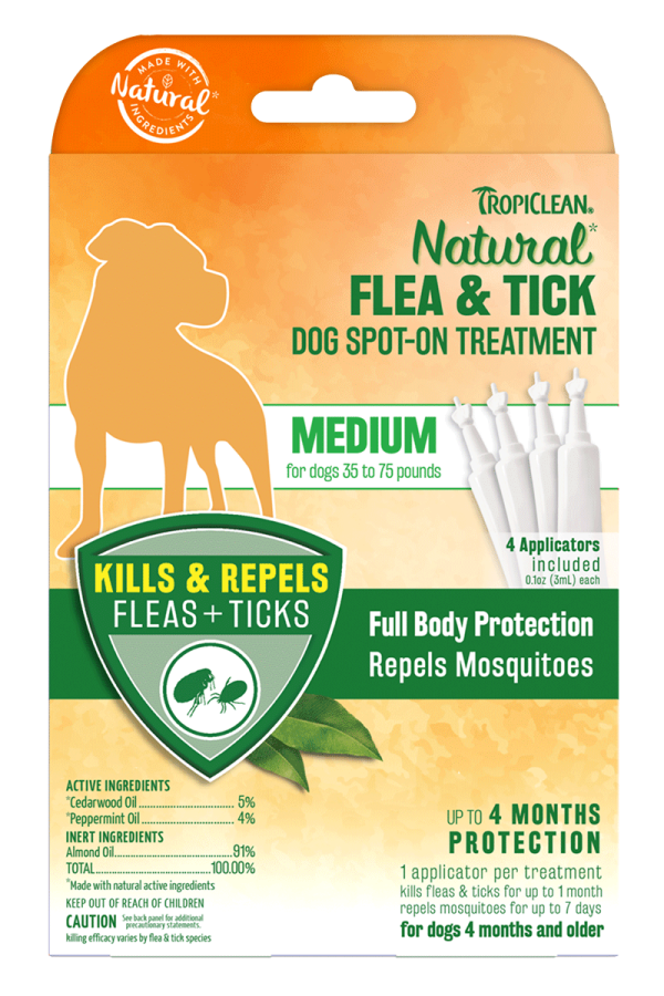 TropiClean Natural Flea & Tick Spot-On Treatment For Discount