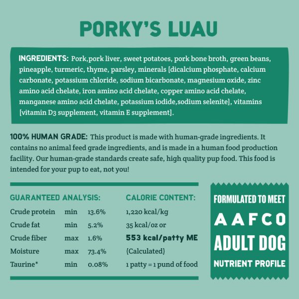 A Pup Above Porky s Luau Dog Food For Discount